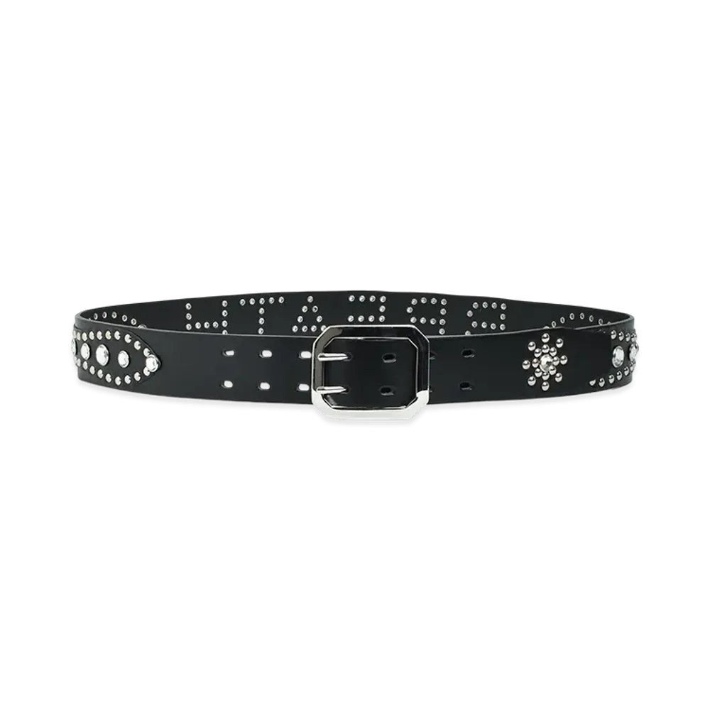 BREATH Studs Logo Belt "Black/Black"