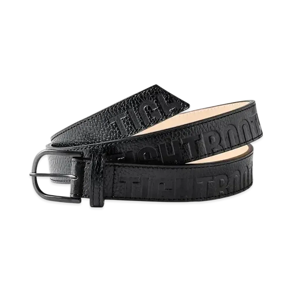 TIGHTBOOTH Leather Logo Belt "Black"