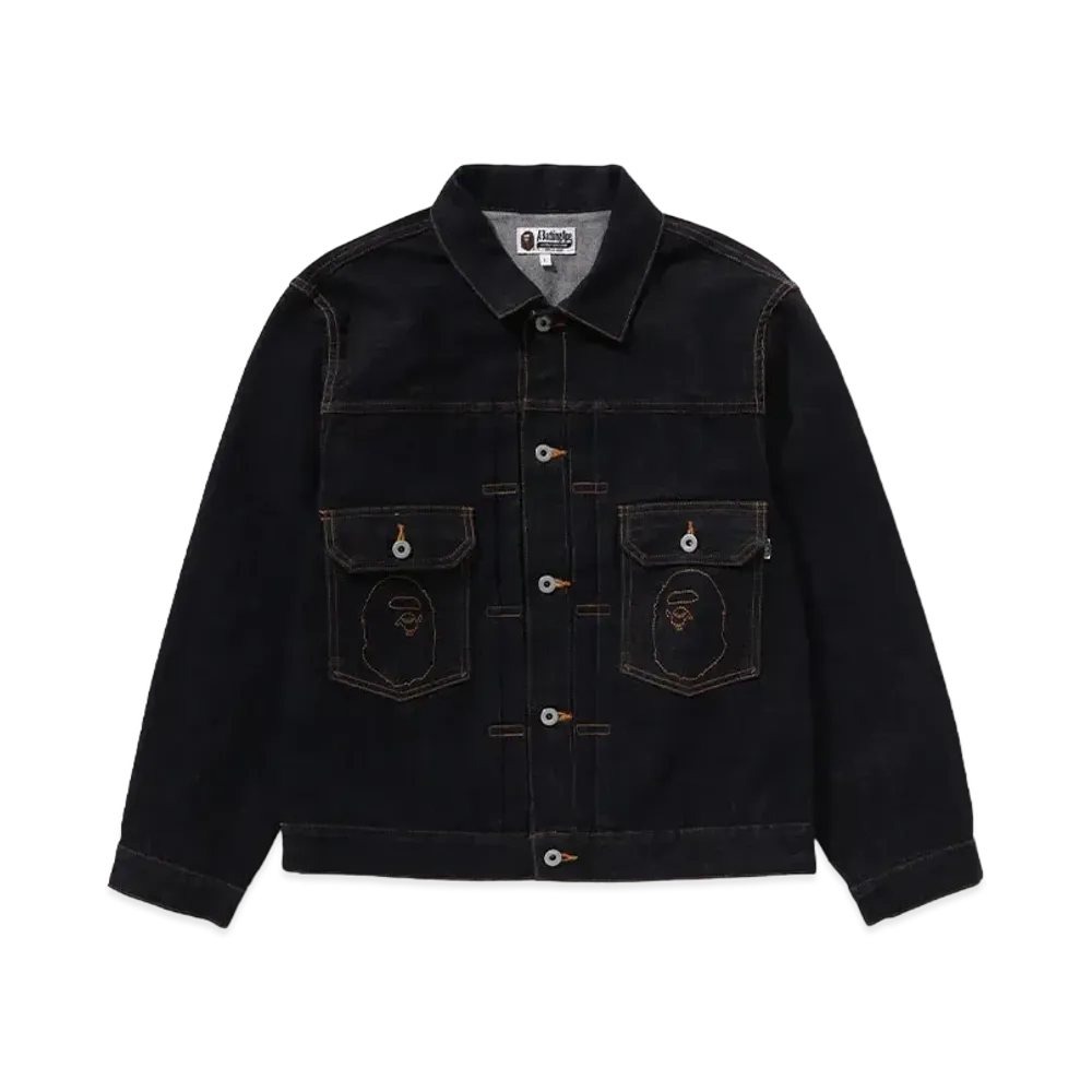A BATHING APE Ape Head Denim Jacket "Indigo"