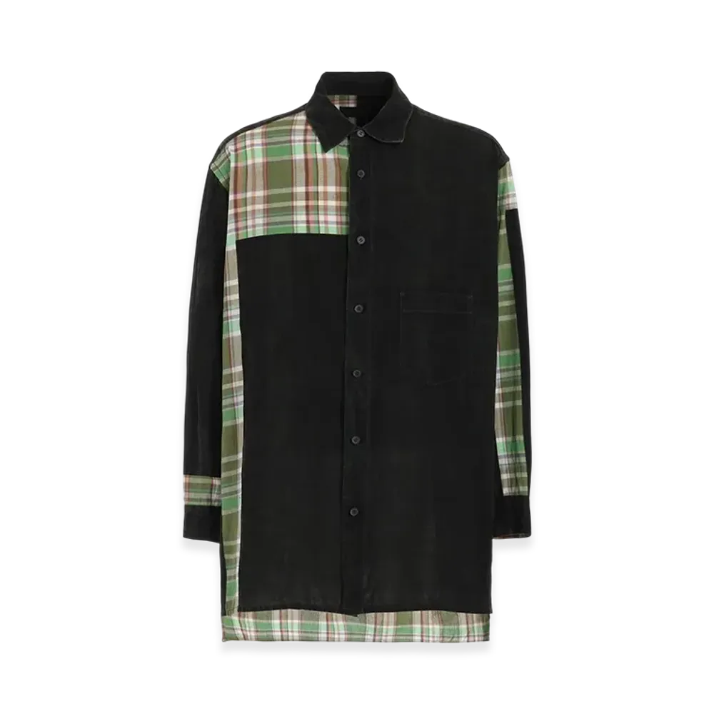 S'YTE Madras Check Pigment Print Oversized Regular Collar Shirt "Green"