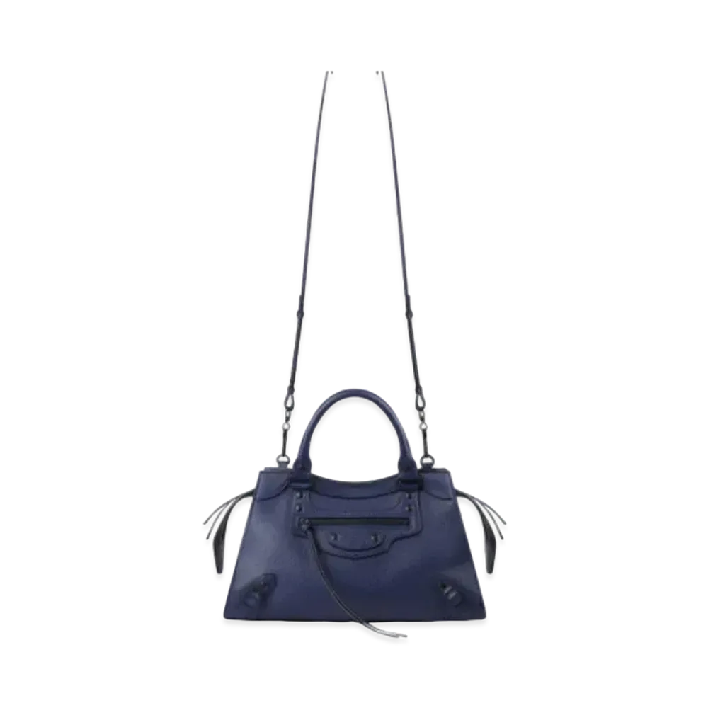 BALENCIAGA Women's Neo Classic Small Top Handle Bag "Blue"