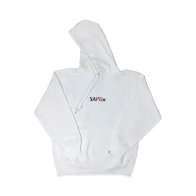 SAPEur Brown Leopard Head Hoodie "White"