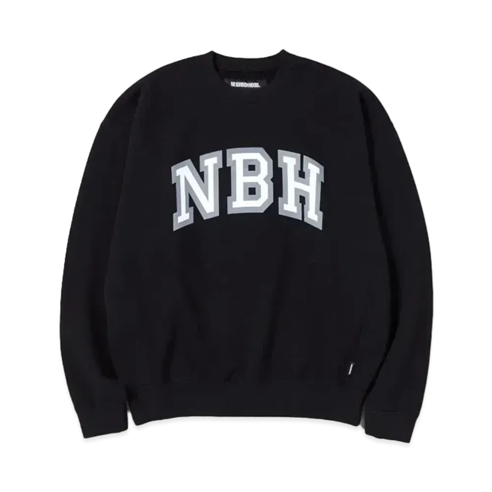 NEIGHBORHOOD College-S Crewneck LS . CO "Black"