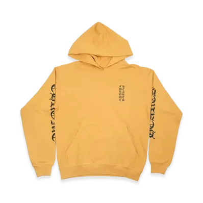 Chrome Hearts Vertical Logo Pullover Hoodie "Mustard"