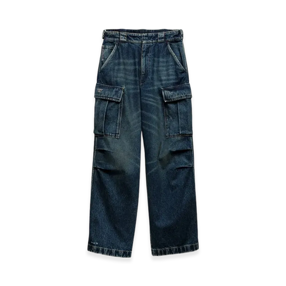 PRADA Denim Cargo Jeans "Navy"