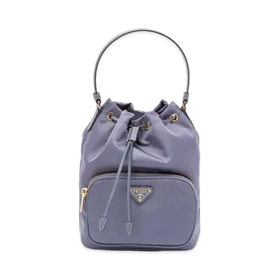 PRADA Women's Duet Bucket Bag "Light Blue"