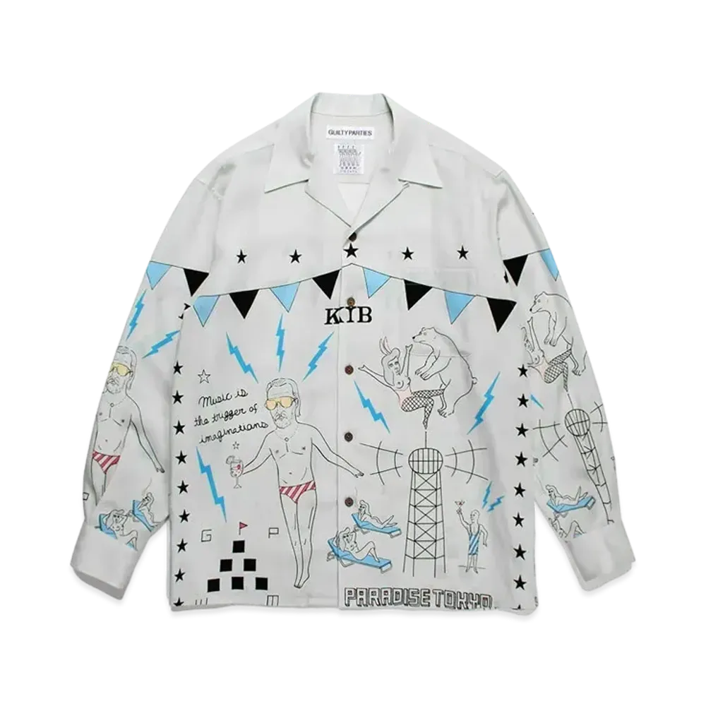 WACKO MARIA World Peace Project Hawaiian Shirt Type-1 "Gray"