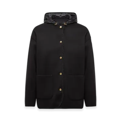 MONCLER Reposse 3-in-1 Wool & Cashmere Short Down Jacket "Black"