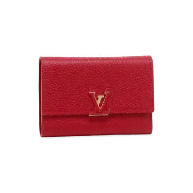 Louis Vuitton Capucines Compact Wallet Taurillon Leather "Scarlet"