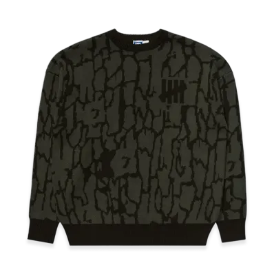 UNDEFEATED Bark Camo Sweater "Olive"