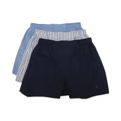 Polo Ralph Lauren Trunks 3 Pack "Stripe/Plaid/Navy"