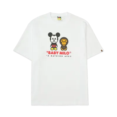 A BATHING APE x Disney Mickey Mouse Baby Milo Relaxed Fit Tee "White"