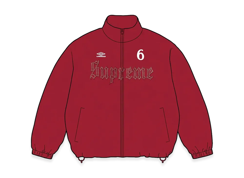 Supreme x Umbro Rhinestone Track Jacket "Red"