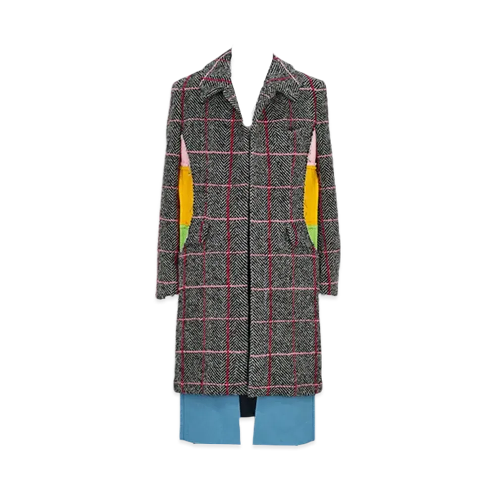 COMME des GARCONS HOMME PLUS Herringbone Layer Coat "Grey/red"