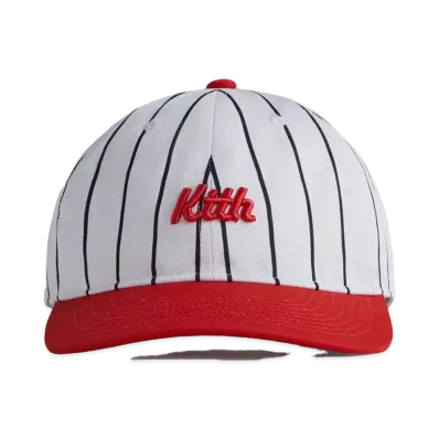 Kith Classic Script Pinstripe Cap "Alert"