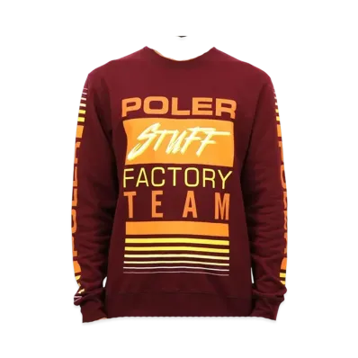 POLeR Factory Team Crewneck Fleece "Burgundy"