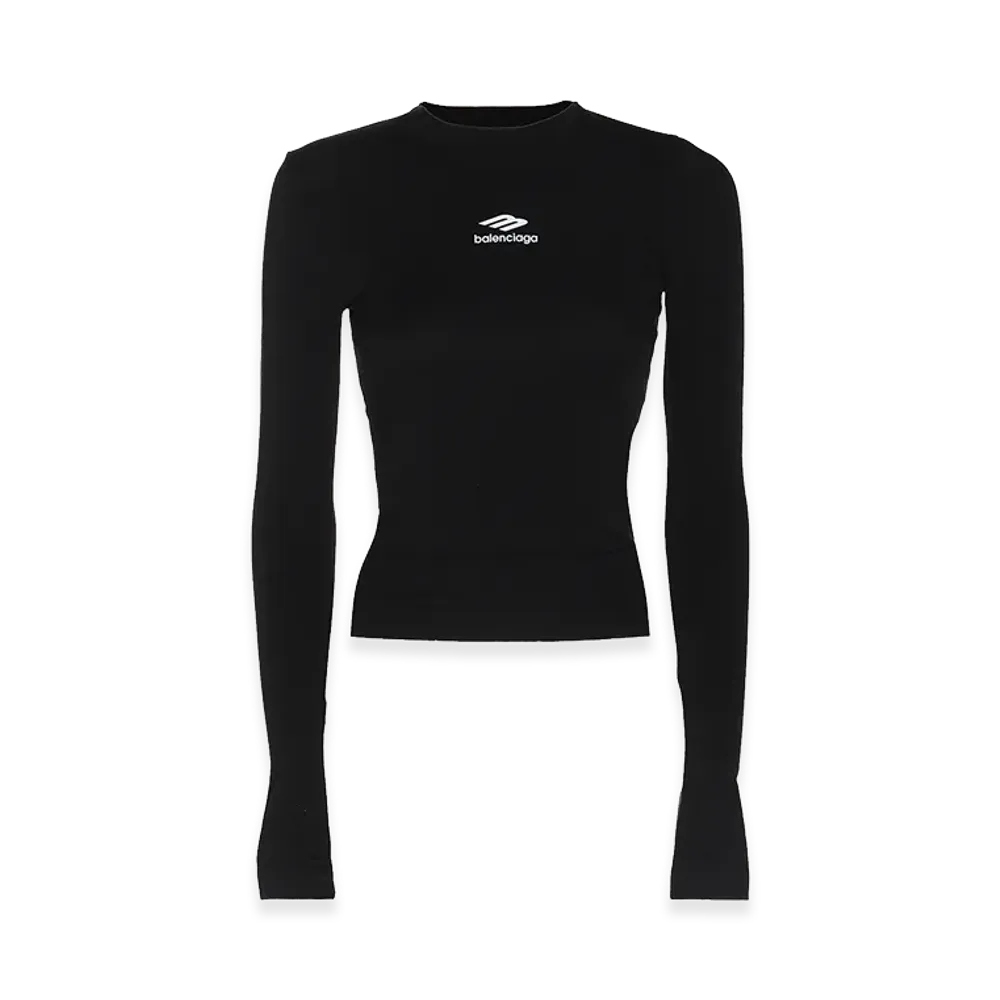 BALENCIAGA Women's Long Sleeve T-Shirts "Black"