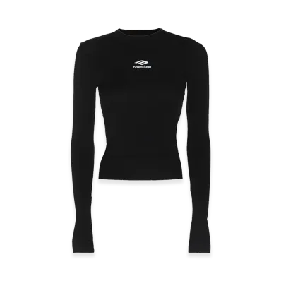 BALENCIAGA Women's Long Sleeve T-Shirts "Black"