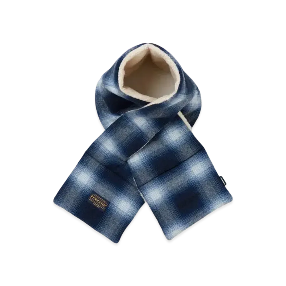 NEIGHBORHOOD x PENDLETON . Check Boa Muffler . WO "Blue"