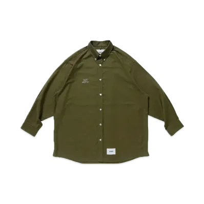 WTAPS BD 01 / LS / Cotton. Oxford. Wut "Olive Drab"
