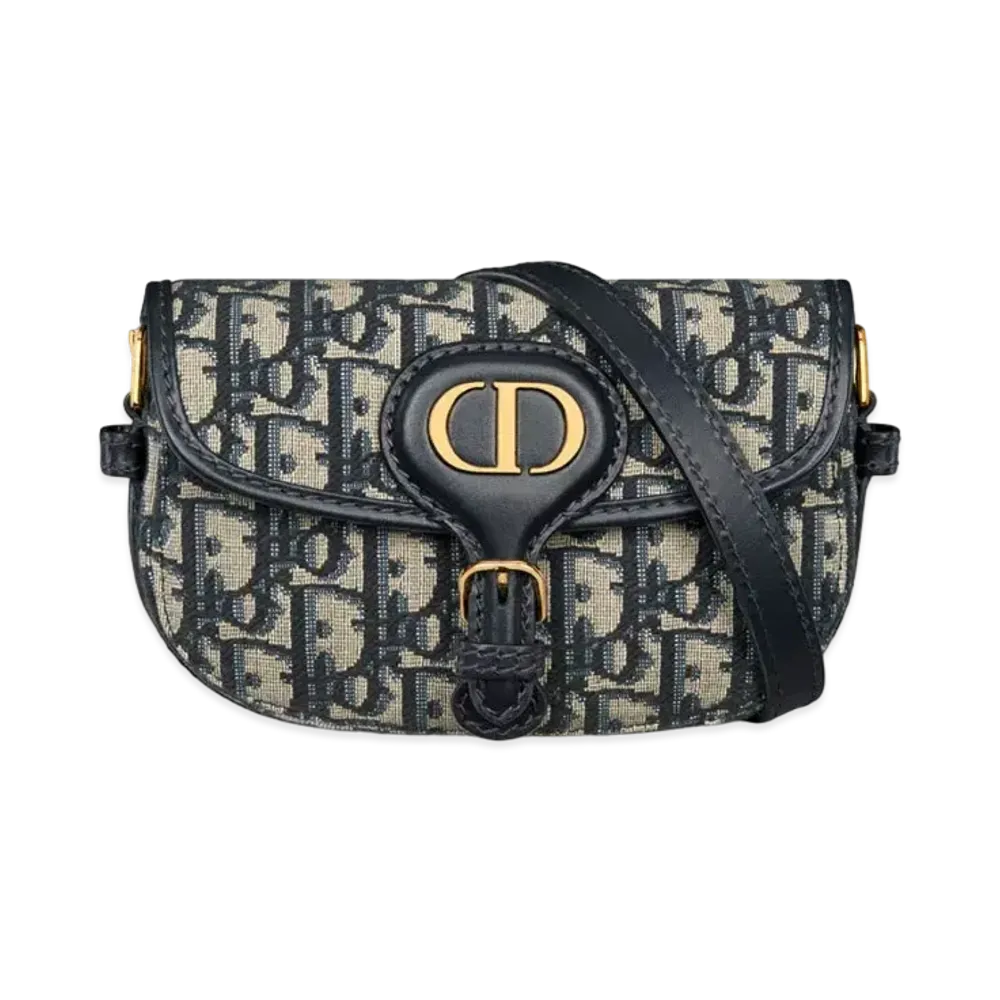 Dior Bobby Mini Bag Dior Oblique Jacquard "Blue/Antique Gold"