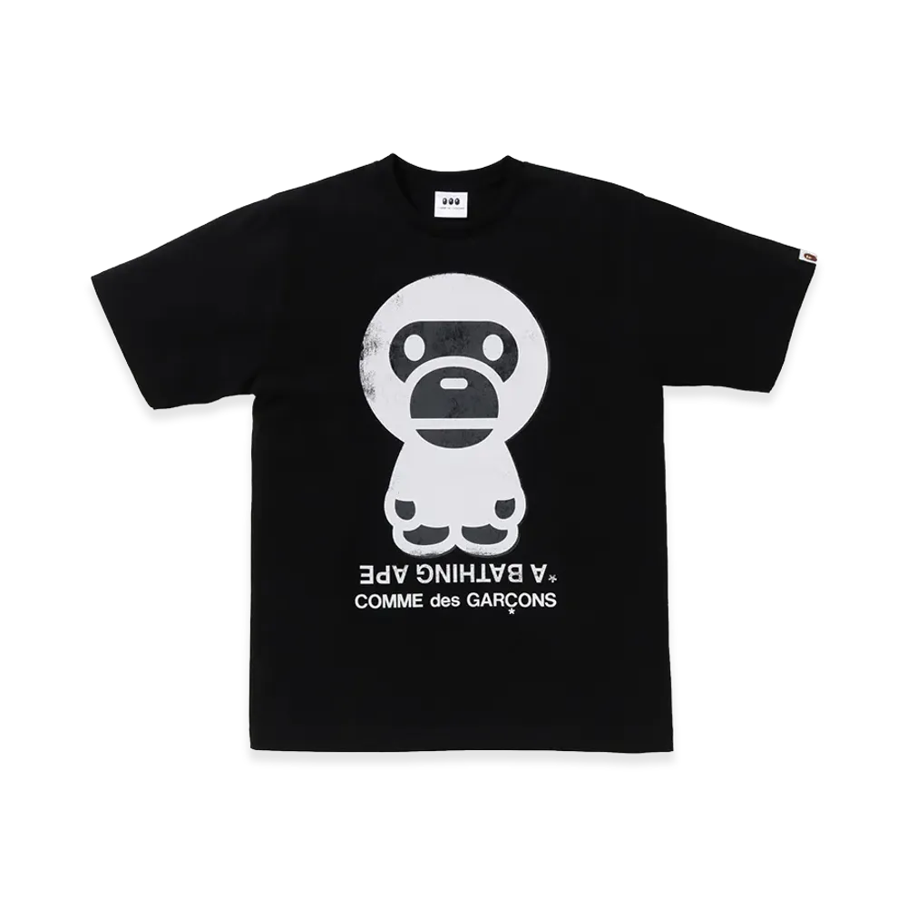 A BATHING APE x COMME des GARCONS Big Baby Milo Tee "Black"