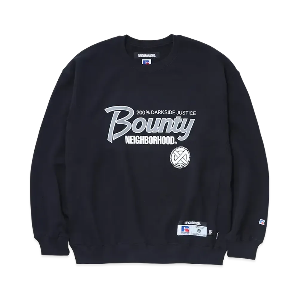 NEIGHBORHOOD x BOUNTY HUNTER x RUSSELL ATHLETIC Sweat Shirt LS "Black"