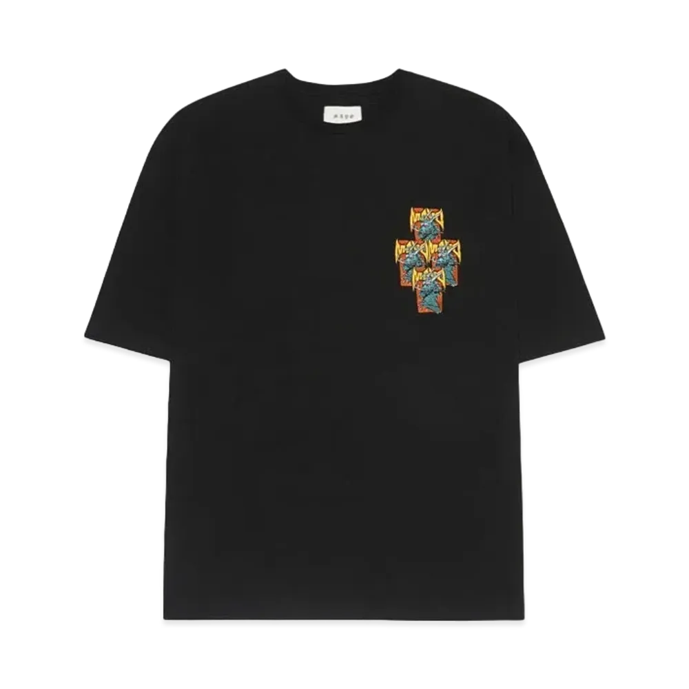 MAYO Dragon Embroidery Short Sleeve Tee "BLACK"