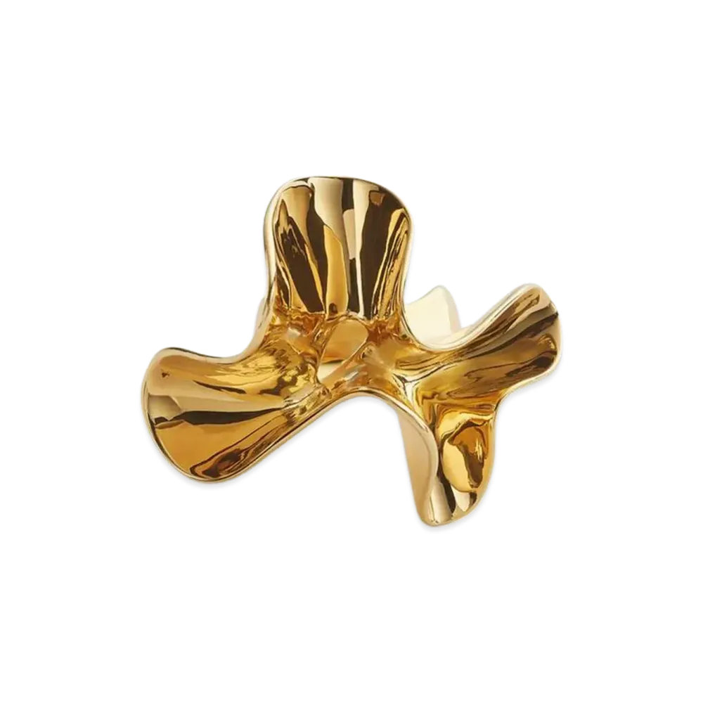 Bottega Veneta Anemone Ring "Yellow Gold"