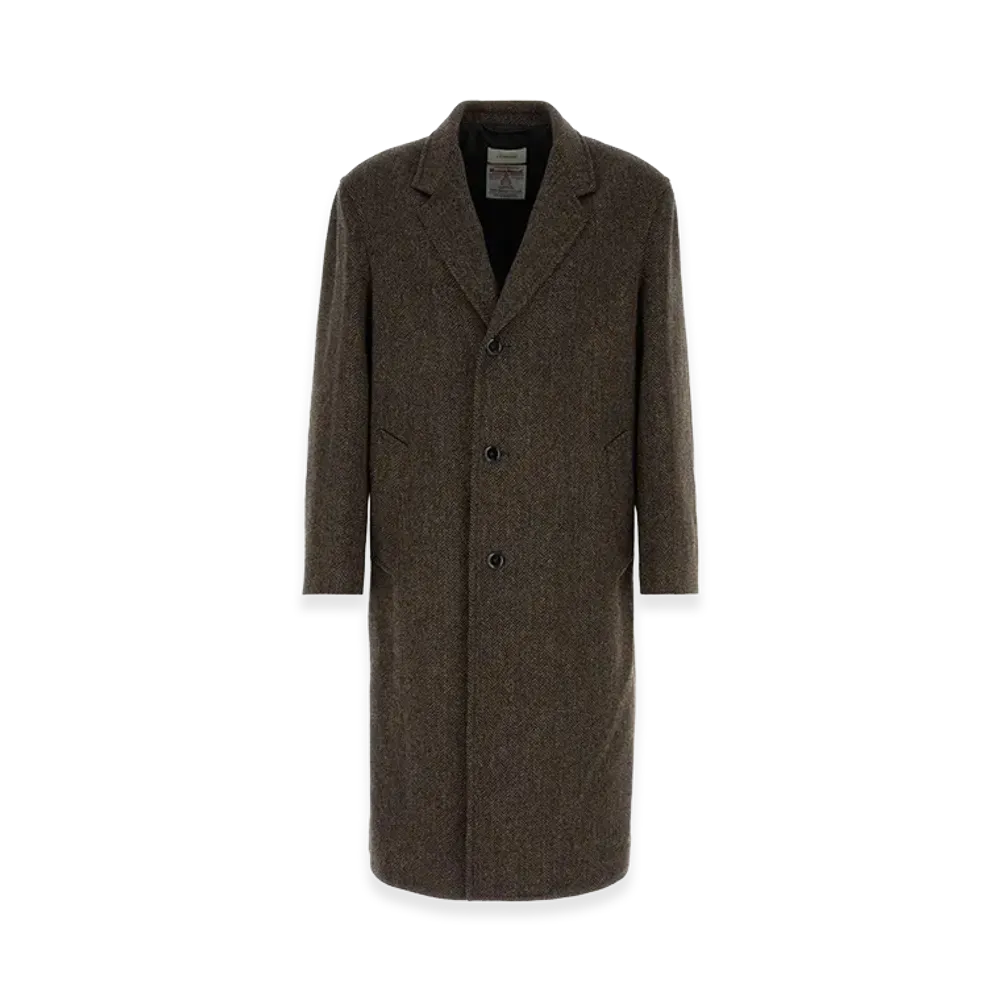 LEMAIRE Embroidered Wool Chesterfield Coat "Brown"