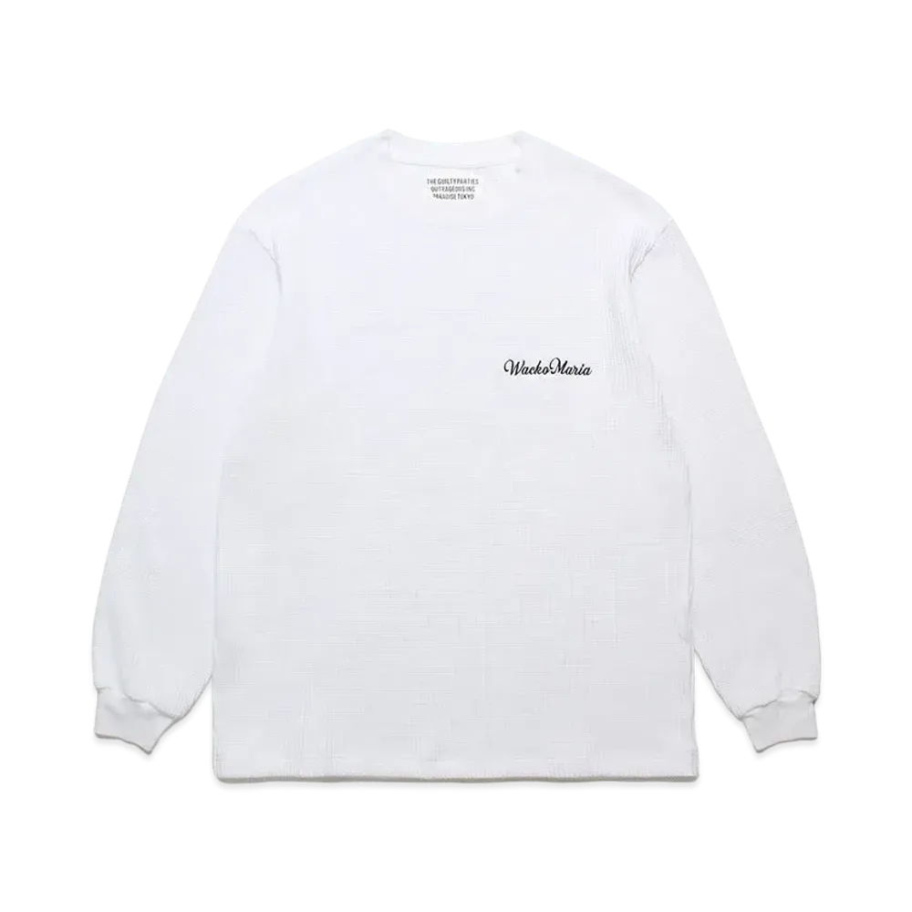WACKO MARIA Thermal Crew Neck Shirt "White"