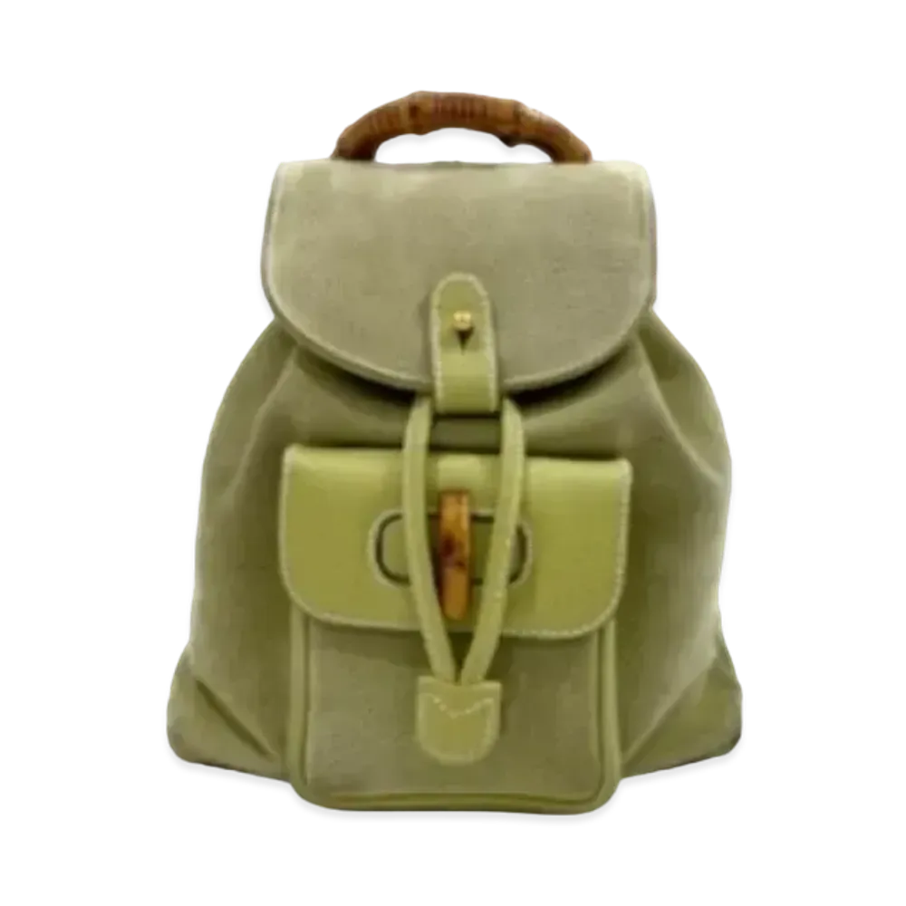 GUCCI Backpack Enamel Bamboo "Green"