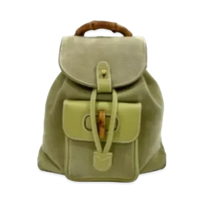 GUCCI Backpack Enamel Bamboo "Green"