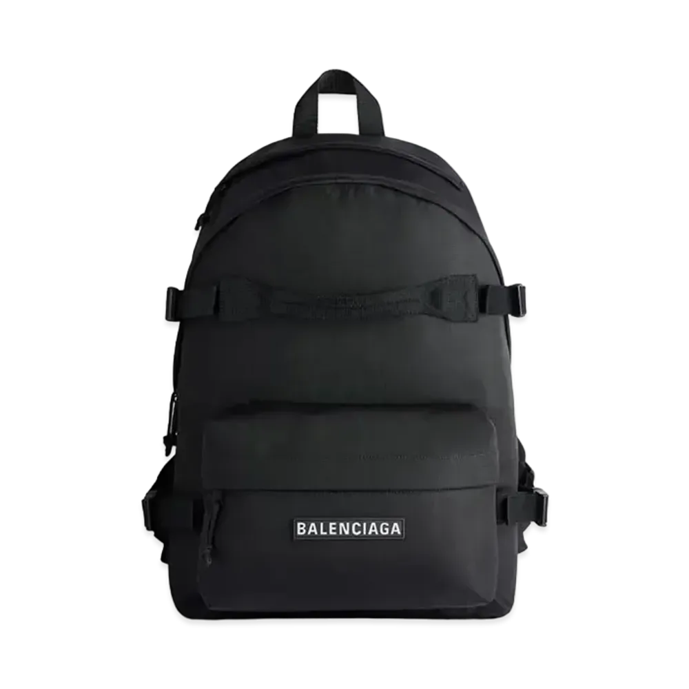 BALENCIAGA Ski Backpack Water Repellent Recycled Nylon "Black"