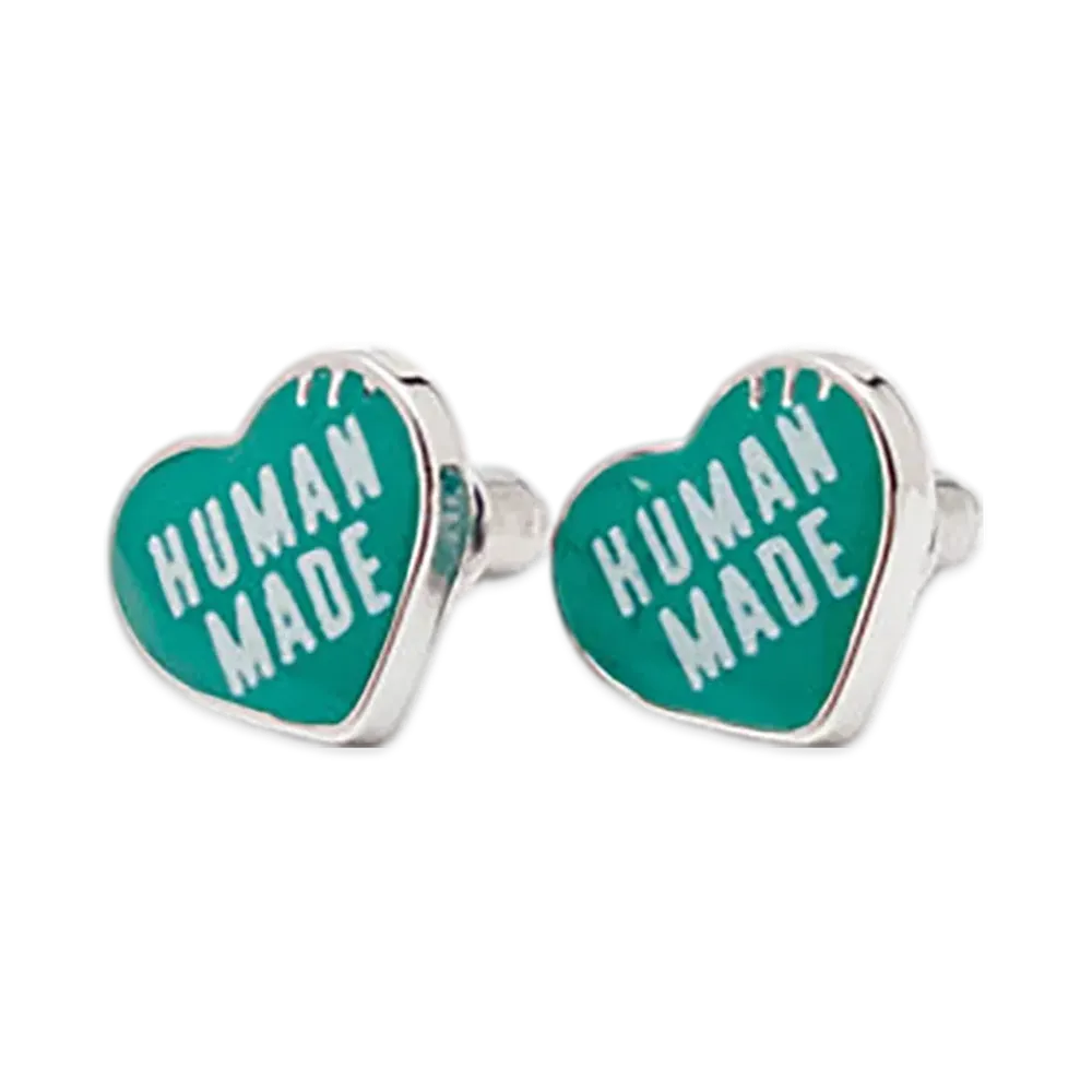 HUMAN MADE Heart Earrings "Green" HM29GD156