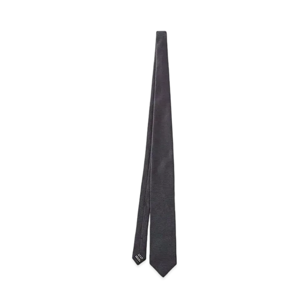 TOM FORD Striped Jacquard Silk Tie "Navy"
