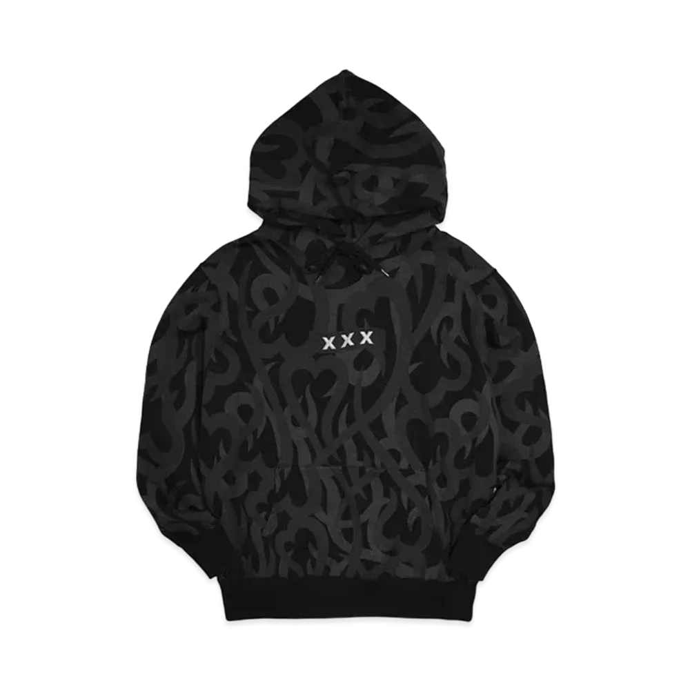GOD SELECTION XXX x NUMBER (N)INE HOODY SWEATSHIRT "Black"
