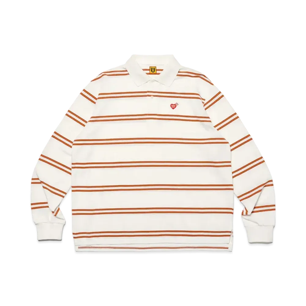 HUMAN MADE L/S Polo Shirt "White"