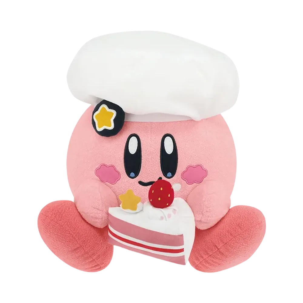 BANDAI "Ichiban Kuji" -Kirby of the Stars Kirby Cafe PETIT- A Prize Mogu Mogu Pink Shortcake Plush