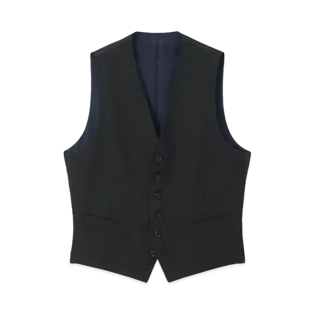 Paul Smith Color Pin Dot 6B Vest "Black"