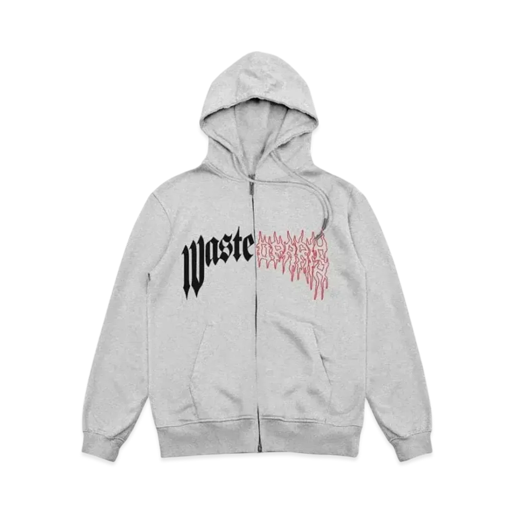 WASTED PARIS Hoodie Zip Dark Pitcher "Grey"