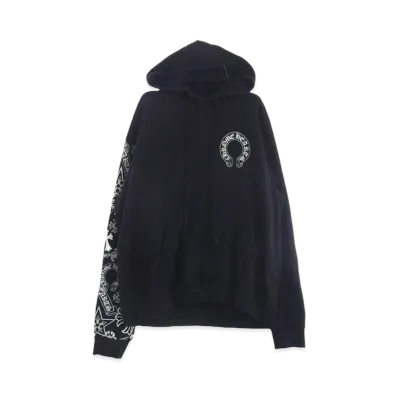 Chrome Hearts Multi Print Sleeve Stencil Pullover Hoodie "Black/White"