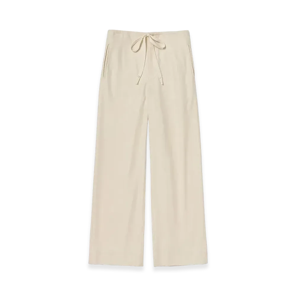 AURALEE Wool Fulling Flannel Drawstring Pants "Top Ivory"