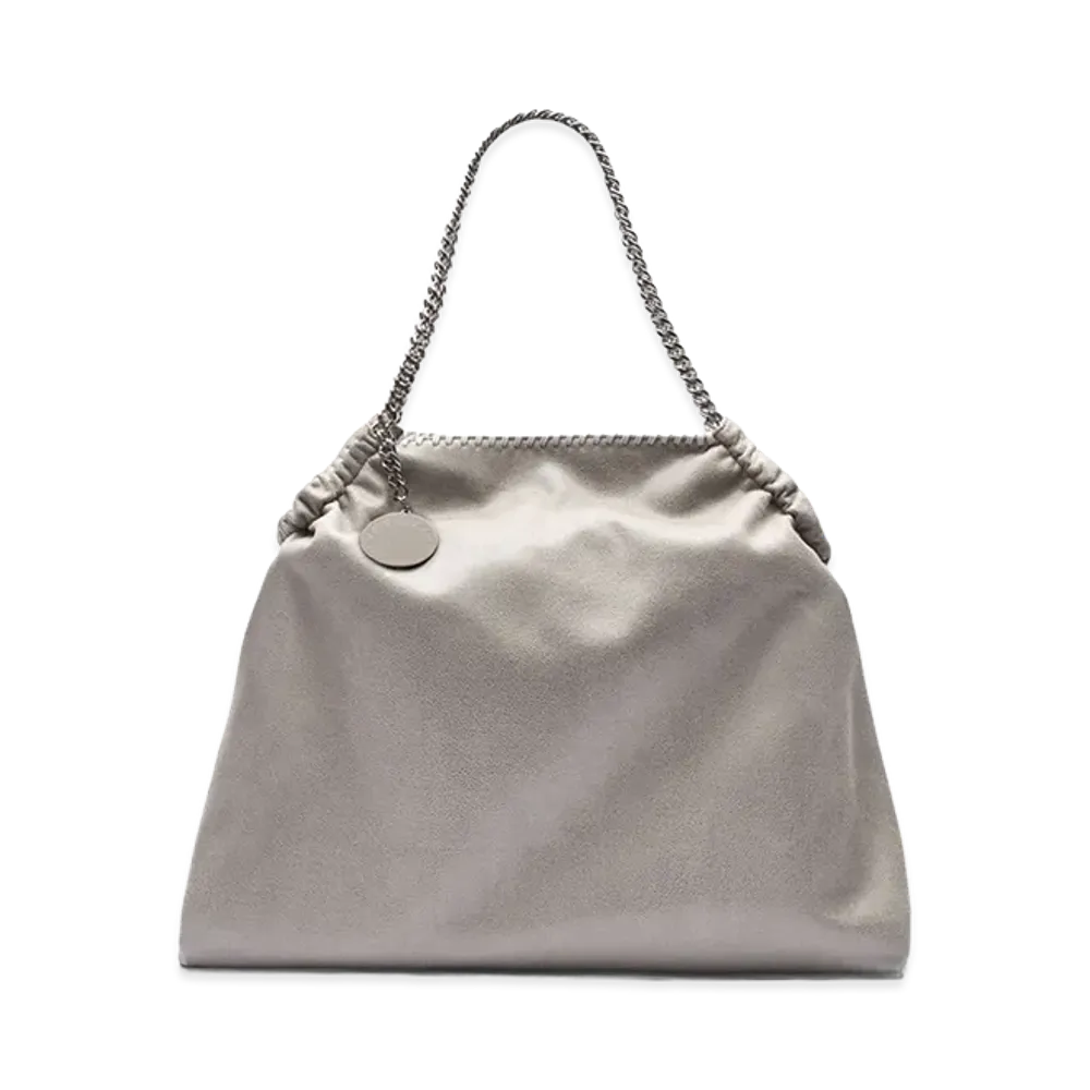 STELLA McCARTNEY Women's Falabella Drawstring Tote Bag "Light Grey"