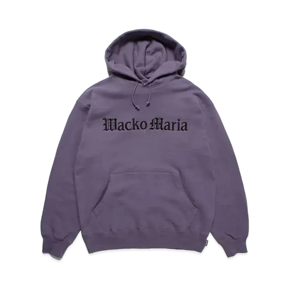 WACKO MARIA Middle Weight Pull Over Hooded Sweat Shirt "Purple"