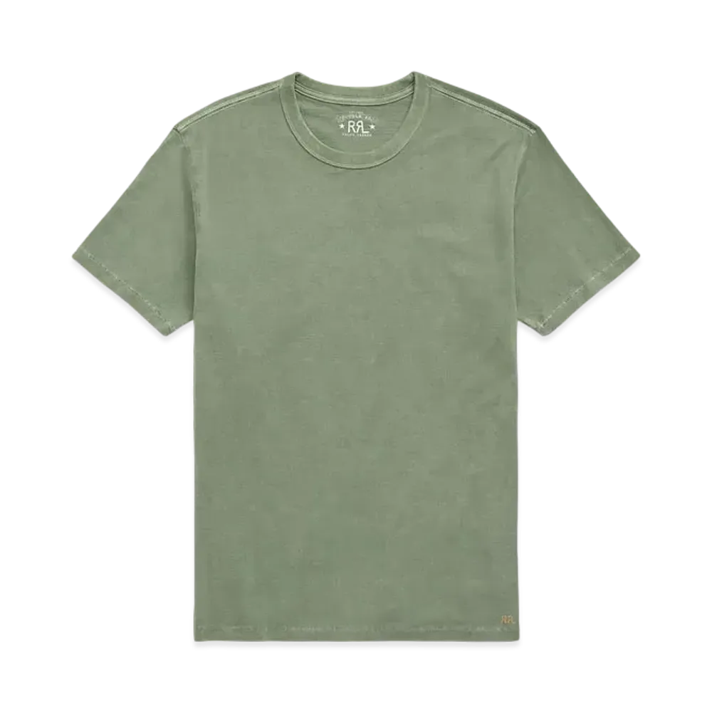 RRL Ralph Lauren Garment-Dyed Crew Neck Tee "Green"