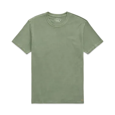 RRL Ralph Lauren Garment-Dyed Crew Neck Tee "Green"