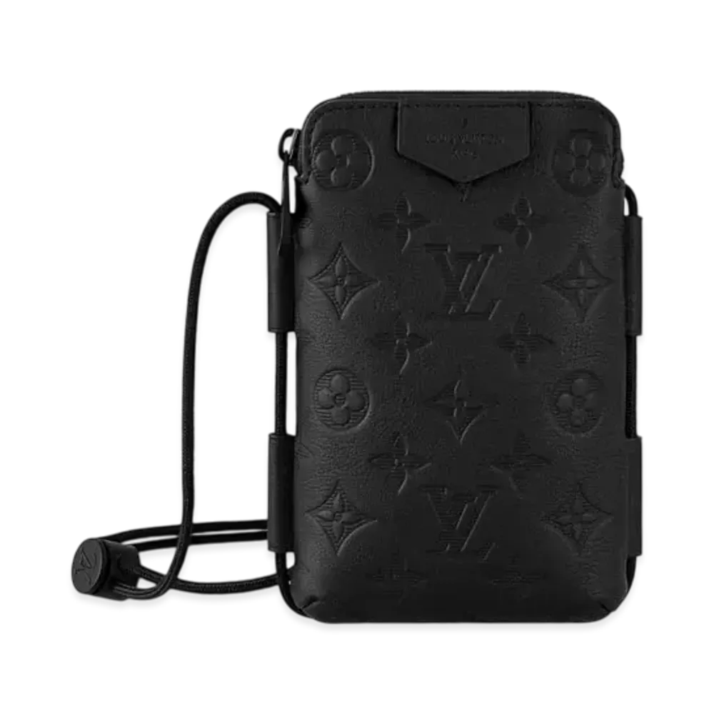 Louis Vuitton Lace Up Pouch Monogram Shadow "Noir"