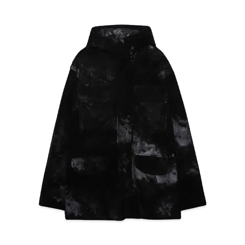 TAAKK FLOCKY + PIGMENT PRINTFIELD JACKET "BLACK"