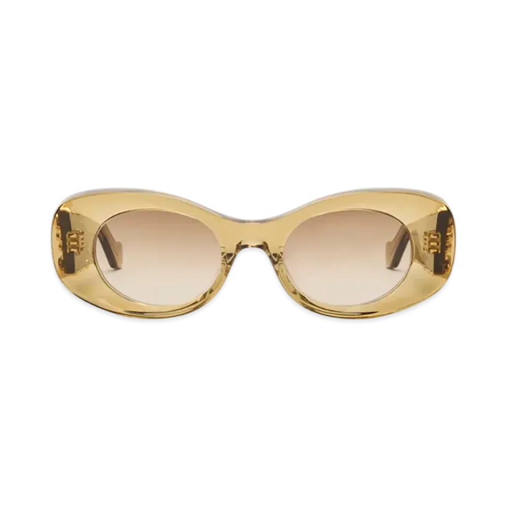 LOEWE Oval Maxi Anagram Sunglasses "Clear Olive"
